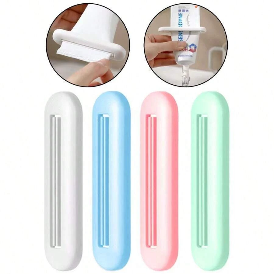 3件套牙膏管挤压器、牙膏管夹、手动牙膏分配器、多功能洁面乳分配器、浴室配件 - A - 查看 1