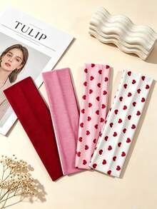 2pcs/Set Solid Color Rivet Elastic Headbands, Women's Breathable Sweat-Absorbent Sports Headbands, Yoga Hair Accessories, Suitable For Various Occasions In Summer - Multicolor - View 5