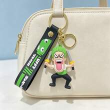 Miniso ONE PIECE Roronoa Zoro Dual Sword Character Bag Charm With Black Green Wrist Strap And Gold Clip For Backpack Handbag, Birthday Christmas Gift - Style 1 - View 5