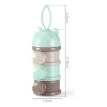 Portable Stackable Bear 3-Layer Powdered Milk Dispenser - Green - View 4