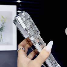 四角防摔 PC 手機保護殼，相容 Galaxy S26Ultra S25Ultra A37 A57 A55 A56 S25FE A06 A15 A16 / A17 / A26 / A35 / A36 / A25 / A26 / A27 / A54，亦相容 S23 / S23 FE / S24 FE / S25 機型，亮麗壓克力材質手機保護殼，防摔手機殼，手機配件，夏季 - 白色 - 查看 7