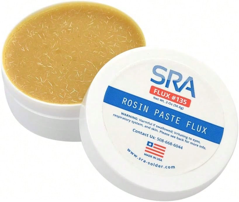 SRA Solder 135 Rosin Paste Soldering Flux For Electronics, No Clean Flux Made For Lead And Lead-Free Solder Circuit Boards And Copper Electrical Wire -  Clean Residues With No Goopy Mess (2oz Jar) - ColorB - View 1