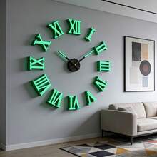Jam Dinding Ruang Tamu Gaya Nordik, Dekorasi Jam Kreatif Akrilik DIY, Jam Dekoratif Minimalis, Stiker Jam Dinding Senyap, Jam, Jam Dinding Kreatif untuk Ruang Tamu & Kamar Tidur - hitam - View 10