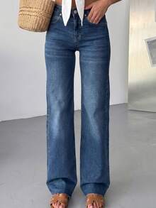 SQUALO Women's Blue Washed, Ripped, And Distressed Effect Jeans Street Style - Blue - View 6