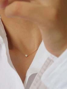Nooxian Minimalist Chain Necklace - Yellow Gold 4 - View 5