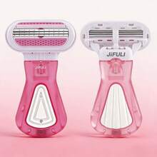 1set Portable And Exquisite Hair Removal Razor, Body Bikini Hair Remover, 3-Layer Stainless Steel Blades, Replaceable Blade Heads, Manual Shaver, Smooth Shaving Manual Razor, Easy To Clean, Does Not Clog Hair (Holiday Gift) - A - View 5
