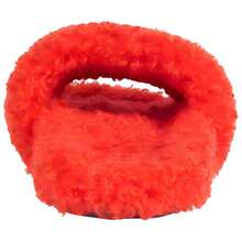 Balenciaga Furry Slide Red White Women's Red - 紅色 - 查看 5