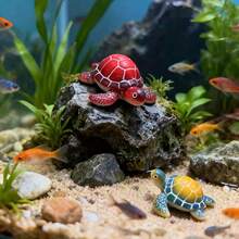 Miniatura de Tartaruga Marinha de Resina para Aquascaping: Enfeite Subaquático Fofo para Aquário, Terrário de Musgo e Suculentas – Decoração DIY de Micro Paisagem - Aquário Feliz - Visão 5