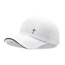 1pc Men's Cross Print Baseball Cap, Men's Geometric Pattern Trucker Hat, Suitable For Daily Life And Outdoor Leisure Sports - 黑色 - 查看 5