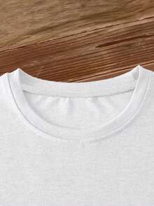 Women's Short-Sleeved T-Shirt, Spanish Granny Cartoon Print, Round Neck, Machine Washable, Soft, Breathable, Skin-Friendly, Ideal For Spring, Summer And Autumn, Warm And Casual, Fashionable, Easy To Match, Women's Top S-XXL, Suitable For Family - 白色 - 查看 3