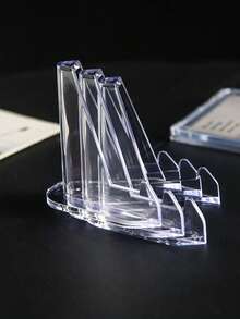 8/4/2pcs Acrylic Card Display Stands, Clear Card Holders, Mini Card Racks Suitable For Trading Cards, Graded Cards, Transparent Plastic Card Clips, Paper Mini Bases For Table Numbers, Business Price Tags, Menu Labels, Party & Wedding Guest Cards - View 12