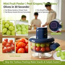 Automatic Electric Fruit And Vegetable Peeler For Home Use. Compact And Sturdy Design, Durable Plastic Material, Perfect For Home Cooks. - Blue - View 4