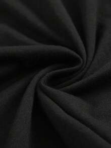 Camiseta de manga corta con estampado de avión colorido - Negro - Ver 5