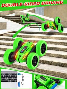 1pc Stunt Remote Control Car Toy, Upgraded Light Bar And Headlights, Children's Toy, 360° Rotation, Dual 360° Flip, 4WD Drift Truck With LED Headlights, 2.4GHz, Fast, Fun, Electric Racing Car, Multiple Cars Can Race Simultaneously, Remote Control Stunt Car, High-Speed Off-Road Vehicle, Suitable For Various Scenarios - Multicolor - View 5