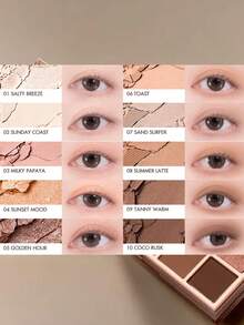 Rom&nd Romand BETTER THAN PALETTE 14 TOAST TANNEY GARDEN 9g, 10-Color Warm Tone Eyeshadow Palette, Matte And Shimmer Textures, Ultra-Fine Easy-To-Blend Texture, Create Natural Glowing Eye Makeup, Daily Use, Suitable For Beginners, Korean Beauty, , Gift Set 8.3g/0.29oz - 14 TOAST TANNEY GARDEN - 查看 5