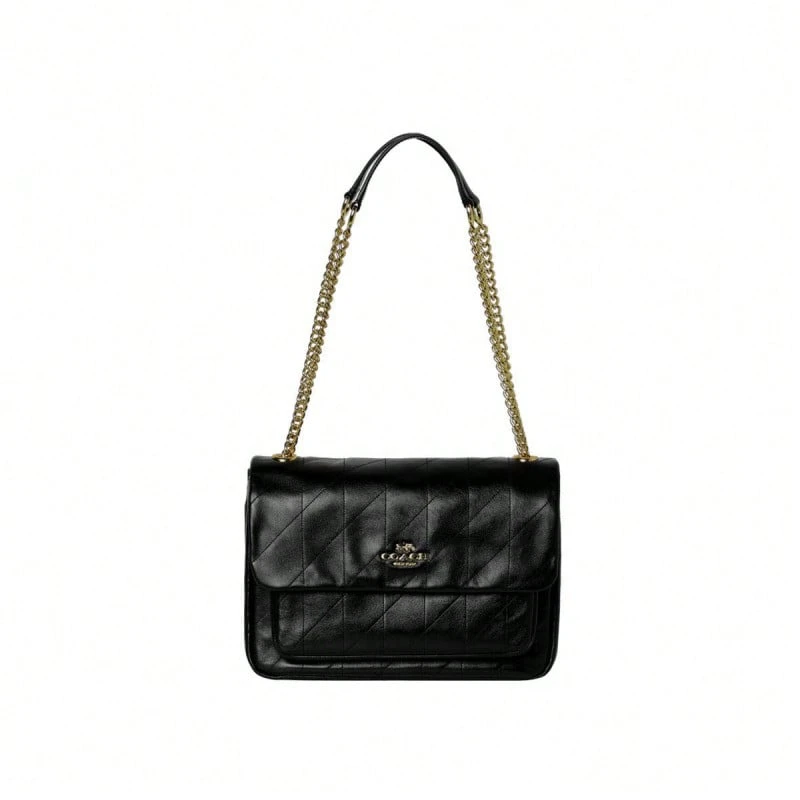 Coach Elodie 女款拼色單肩包 CCZ62IMBLK - 黑色CCZ62IMBLK - 查看 1