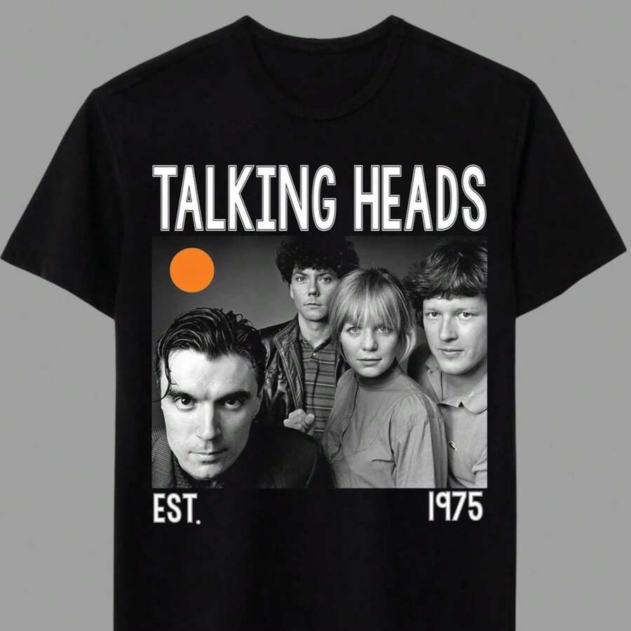 Talking Heads Music Group Retro T-Shirt - Black - View 1