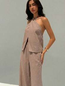 Women Midi Dresses - Khaki - View 3
