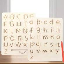 Tablero Didáctico De Madera Para Aprender A Trazar - letras - Ver 9