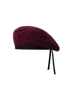 1pc British Style Military Beret, Wool Stiff Shaping Design, Unisex Versatile Warm Casual Wear For Holidays And Daily Use - Beret - View 16
