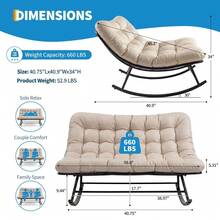 Hammock Chairs - 2 Seater White - View 2