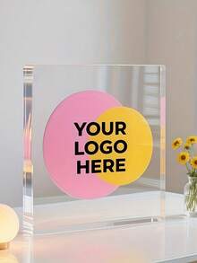 Customized Acrylic Desktop Decoration - Personalized Logo/Design, Modern Office & Home Decor - Multicolor - View 2