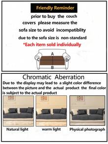 1 chiếc vỏ đệm sofa ấm áp dùng được cả bốn mùa, kiểu dáng hiện đại tối giản, chống trượt, dày dặn, chống bụi, có thể giặt được, mềm mại và không phai màu, thân thiện với thú cưng, phù hợp với sofa hình chữ L và sofa 1/2/3/4 chỗ ngồi trong phòng ngủ, văn phòng, phòng khách. - Màu xám đen - Xem 5