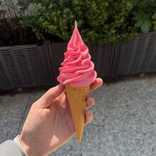 1个逼真冰淇淋甜筒模型，手工制作，栩栩如生，高品质仿真食品玩具，甜品店道具，派对装饰，可爱卡通礼物，PVC材质，草莓、芒果、巧克力、抹茶冰淇淋摄影道具 - 彩色 - 查看 17