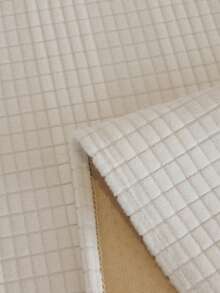 1pc Geometric Textured Solid Color Quilted Sofa Cushion, Minimalist Style, Non-Slip Back, Pet-Friendly, Soft Multi-Functional Anti-Dirt Anti-Dust, Holiday Decor Sofa Cover, Suitable For Backrest, Armrest, All Seasons - Beige - View 3