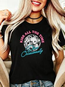 Women T-Shirts - Black - View 1