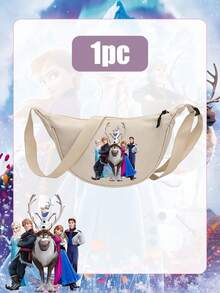 Disney Bolso bandolera de media luna congelada, 6 diseños de Elsa, Anna y Olaf, estilo casual diario, infundiendo la magia de Frozen en la vida - Bolsa - Ver 16