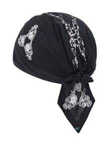 1pc Breathable Skull Bandana Headwear, Pirate Hat Liner For Men Motorcycle Riding - Multicolor - View 15