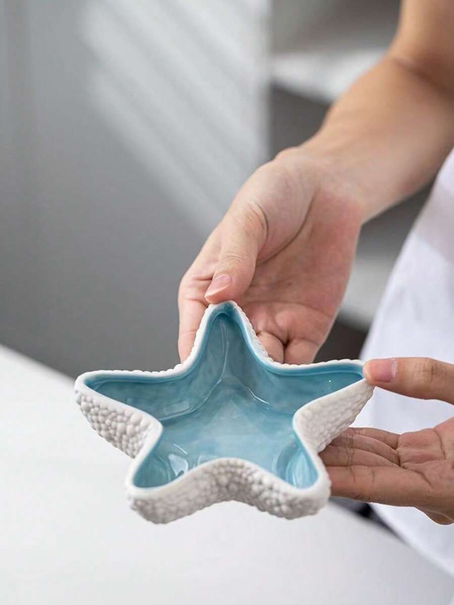 1個多功能陶瓷海星、貝殼、海螺桌面裝飾,臥室裝飾,梳妝台裝飾,海星煙灰缸,貝殼煙灰缸,居家客廳臥室桌面裝飾,餐桌裝飾。節日、母親節、畢業典禮、派對的理想禮物 - 多款 - 查看 1