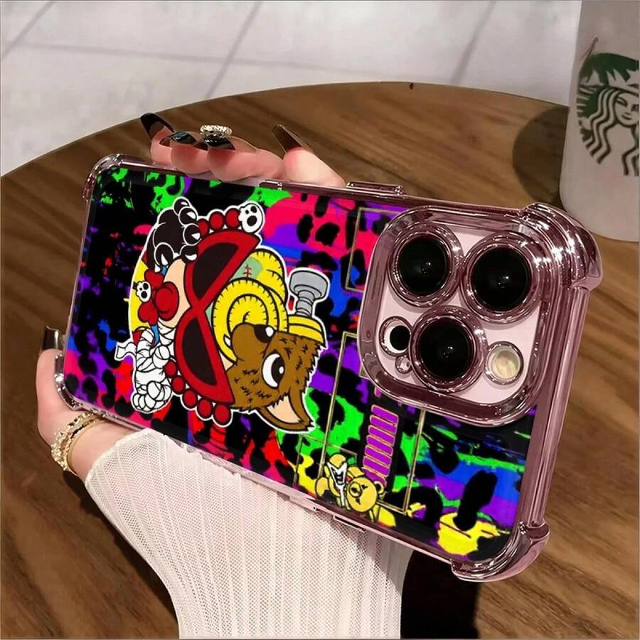Hylteric Minx For Ukiyoe Phone Case Fourcorner Antifall Cute Cartoon Tpu Ukiyoe Fourcorner Antifall Phone 11/12/13/14/15/16/17 Pro Max - Green - View 1