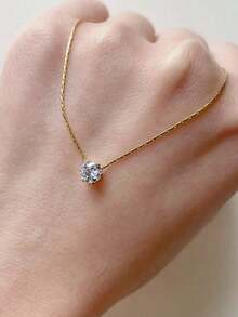 Nooxian Minimalist Chain Necklace - Yellow Gold 4 - View 2