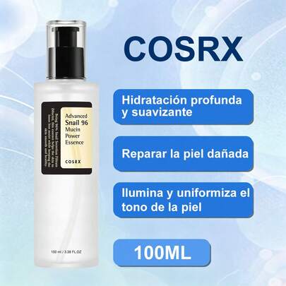 Esencia Reparadora COSRX Advanced Snail 96 Mucin 100ml - Con 96% Extracto de Caracol, Hidratante, Calmante, Repara la Barrera Cutánea, Ideal para Piel Sensible, Regalo Perfecto para Mujeres