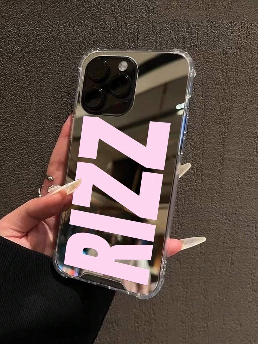"RIZZ" 字母鏡面手機殼,相容於 與 Galaxy - 彩色 - 查看 1