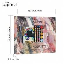 POPFEEL Full Eye Makeup Set | Eyeshadow Palette + Brushes + Mascara + Eyebrow Pencil Professional Eye Cosmetics Set Suitable For Women And Girls Perfect For Spring/Summer Y2K Fashion Party Birthday Mother's Day Gift Carnival Preparation - SET002C - View 6