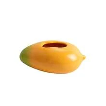 1/2pcs Creative Mango Shaped Resin Succulent Planter, Mini Plant Container, Cute Fruit Design Indoor Home Decor Flower Pot - Mango Mini Vase - View 15