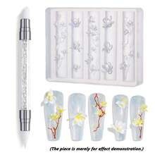 Butterfly Orchid & Lily Silicone Nail Art Mold, 3D Flower Nail Decoration Mold With Carving Pen, Transparent Modeling Template For Hibiscus & Cherry Blossom Design, Suitable For Spring/Summer Resin & Epoxy Professional Supplies - Clear - View 18