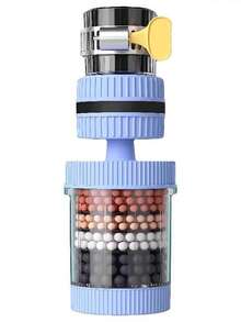 廚房水龍頭過濾延長器 家用水淨化器 防濺水嘴過濾與淨化裝置，適用直徑 15mm 至 32mm 的水龍頭，360° 旋轉水嘴，通用濾芯，6 層精細過濾系統，可輕鬆去除各種雜質 - A - 查看 5