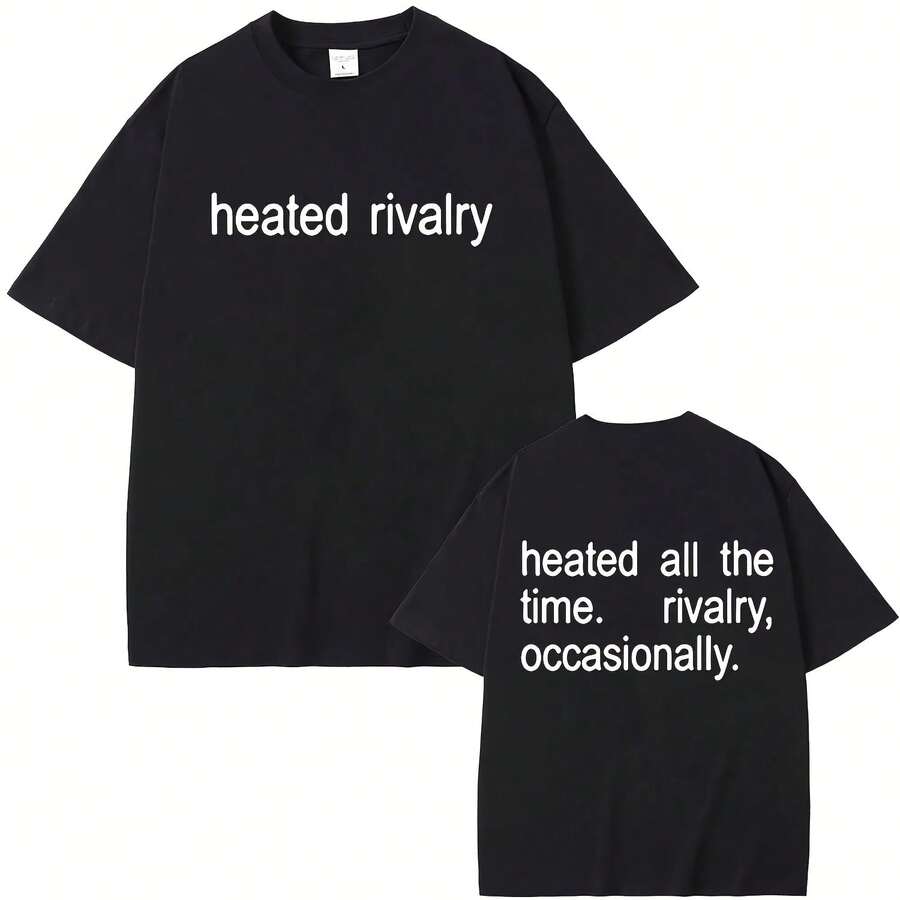 Heated Rivalry Heated All The Time Rivalry Occasionally Graphic T-Shirt Men Women Clothing Fashion O - màu đen - Xem 1