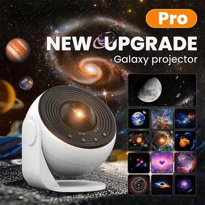 1 szt. Lampa projekcyjna Astronaut Starry Sky, Lampa nocna Astronaut Starry Sky Atmosphere, Plastikowa lampa laserowa Astronaut Nebula z przyciskiem plecakowym, Pilot zdalnego sterowania i ładowanie USB