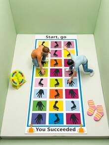 POKOJA LAND Polyester Fiber Sensory Folding Play Mat, Body Coordination Game Accessory, Multi-Person Interactive Balance Challenge, Portable & Easy To Carry, Team Building, Relieve Work Stress, Enhance Team Atmosphere, Available In Multiple Colors - Multicolor - View 3