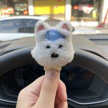 1個可愛絨毛狗車用時尚眼鏡架，車用遮陽板眼鏡夾，通用汽車眼鏡掛鉤，卡通狗眼鏡收納支架，女性可愛車內配件，日系可愛車飾，送給朋友的完美禮物，生日禮物，節日禮物，送給她的汽車禮物 - 毛絨小狗 - 查看 10