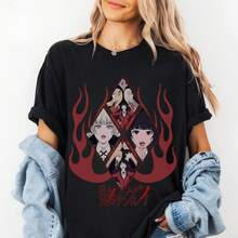 Camiseta de algodón puro Seven Times Six para mujer, con logo de Hawkins High School, manga corta y cuello redondo, regalo perfecto para Acción de Gracias, Navidad y Año Nuevo. Camiseta de culturismo con corazón y eslogan, estilo novio, ropa informal, adecuada para todas las estaciones. Camiseta gráfica para hombre, tops unisex, blusas para hombre. - Vitt - Visa 5