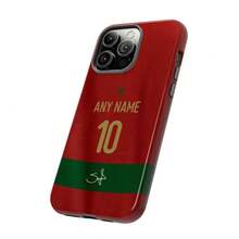 Personalized Morocco Football Jersey Phone Case |   Custom Name & Number - 1 Piece Of Picture Color - View 1