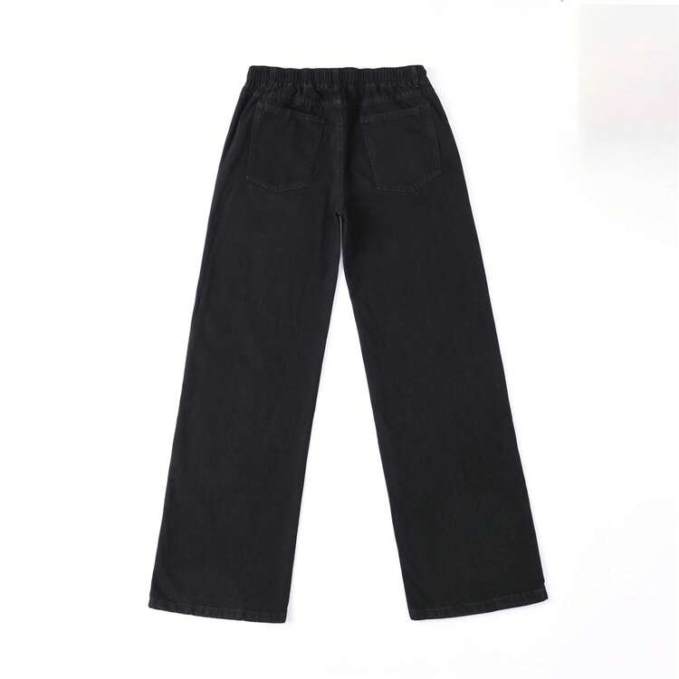 Von Dutches Racing Flame Printed Straight Leg Jeans, Cool Motorcycle Street Style, Fashionable Personality, Street Hip-Hop Outfit, Suitable For Work, Commuting, Stage Performances, Parties, Outdoor Clothing Y2K, Men's Summer Pants, Father's Day Gifts - 黑色 - 查看 2