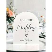 1pc Acrylic Wedding Decor Sign, "For The" Text, Specially Designed For Events And Wedding Gifts, Suitable For Arch Or Tabletop Display, Interesting Wedding Decoration Choice, Elegant Font - View 4