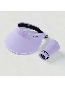 1 chiếc mũ rộng vành chống tia UV UPF50+ mùa hè dành cho nữ, thích hợp đi xe đạp, có phần chóp rỗng, che nắng và bảo vệ mặt. - Đầu trống - Xem 12